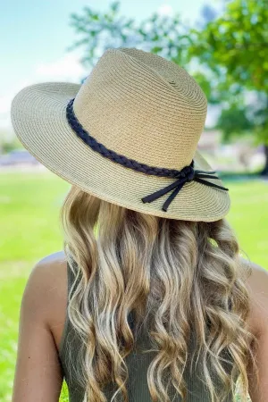 ST03 Brim Panama Hat With Braided Cord Detail