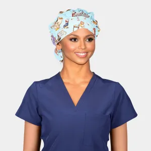 Story Time - Poppy Bouffant Surgical Caps