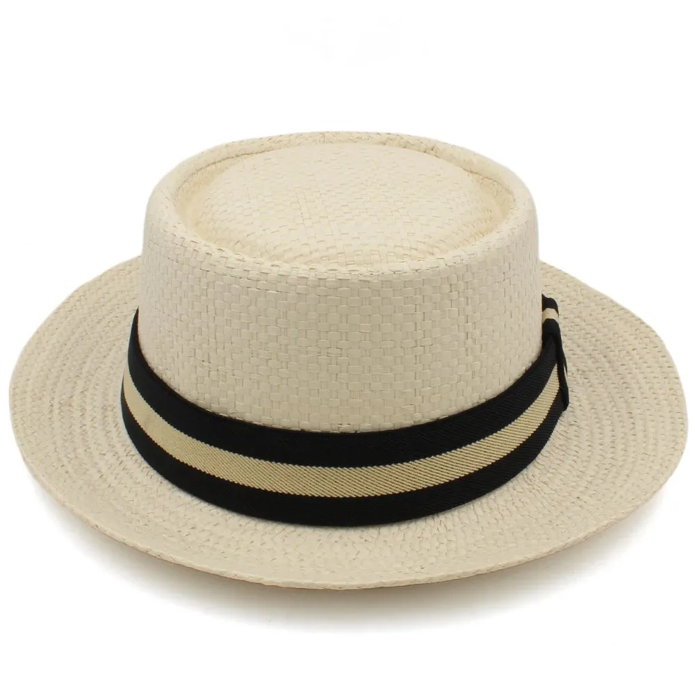 Straw Pork Pie Hats Summer Sunhat Boater hat