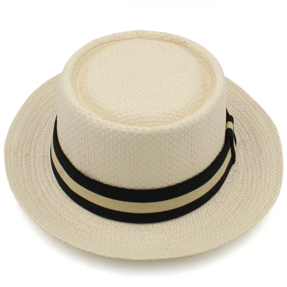 Straw Pork Pie Hats Summer Sunhat Boater hat