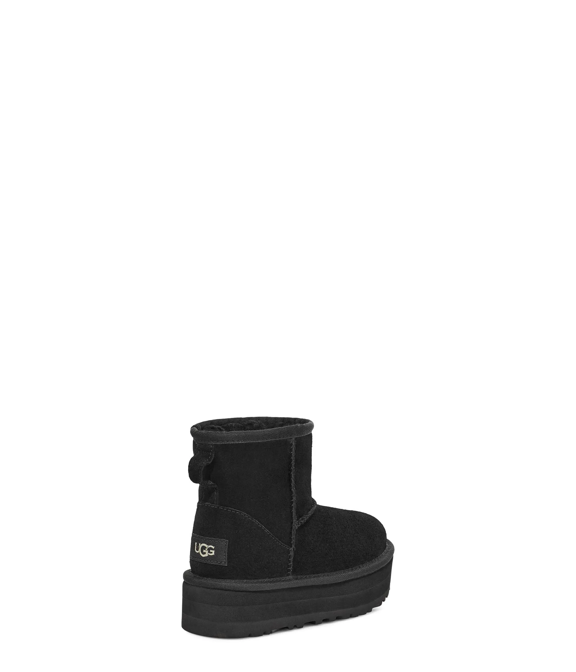 UGG Unisex-Child Classic Mini Platform Boot, Black Little Kid