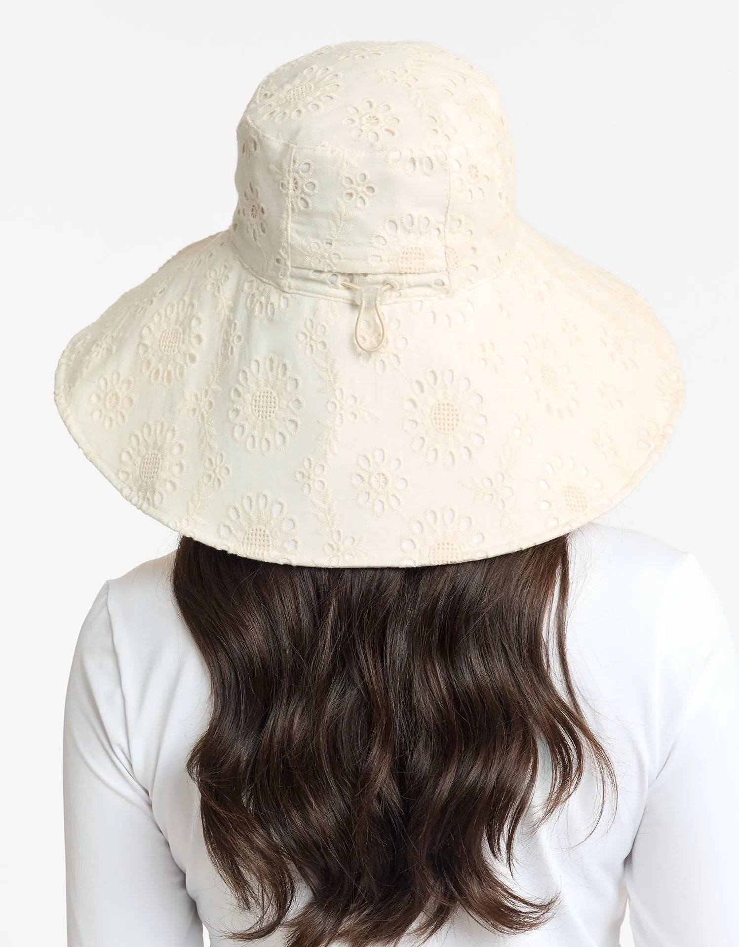 Ultra Wide Brim Broderie Sun Hat UPF 50 