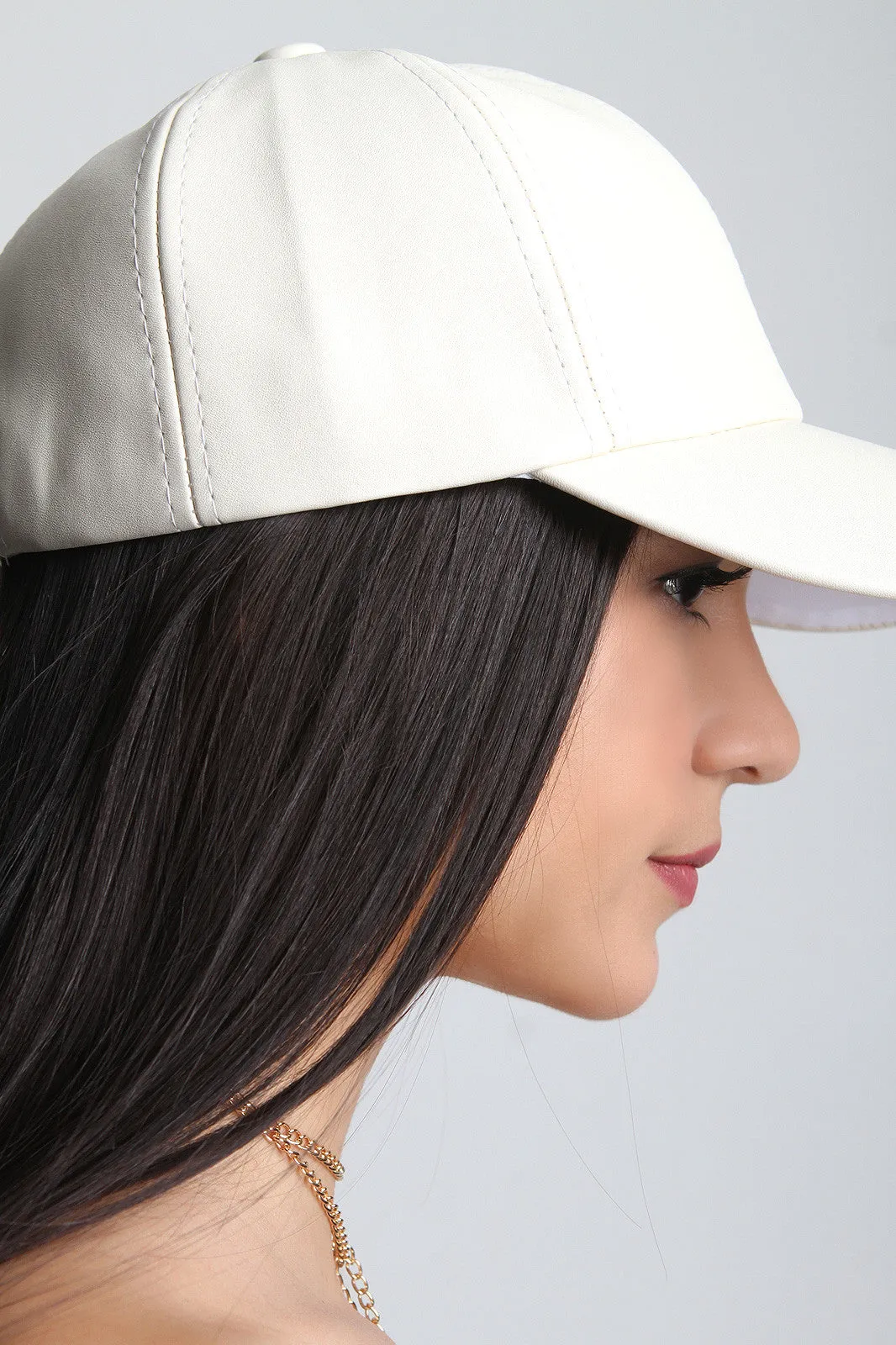 Vegan Leather Baseball Cap