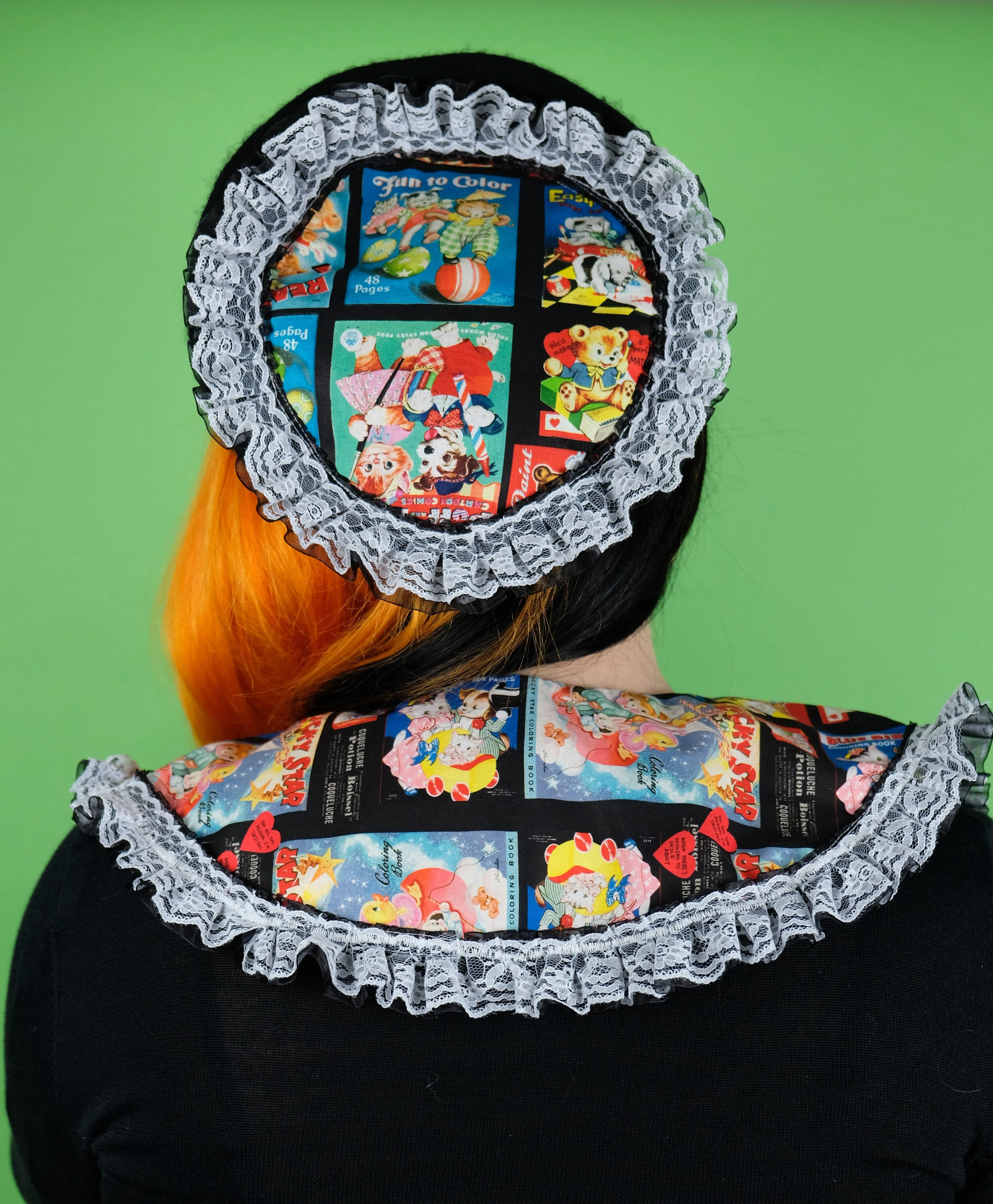 Vintage Book print Collar