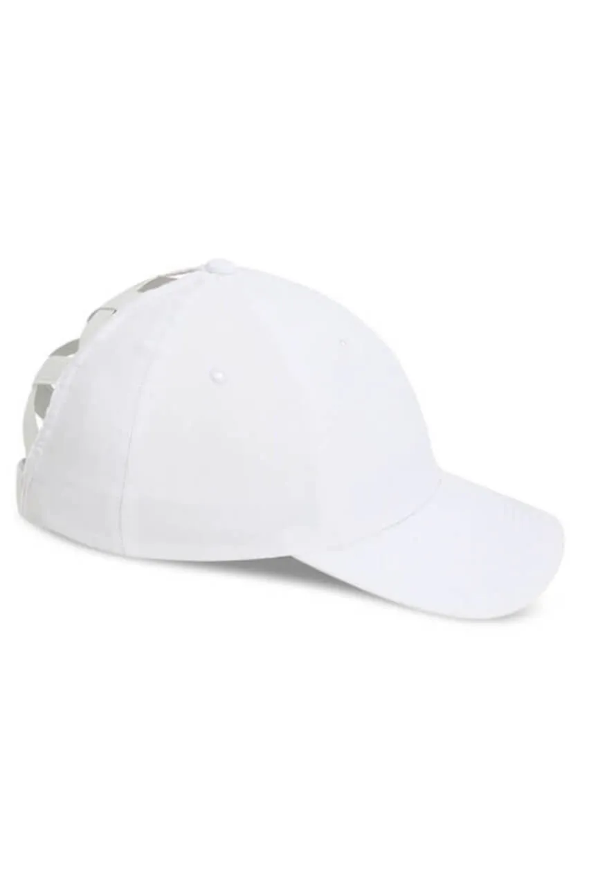 White Small Fit Ponytail Hat