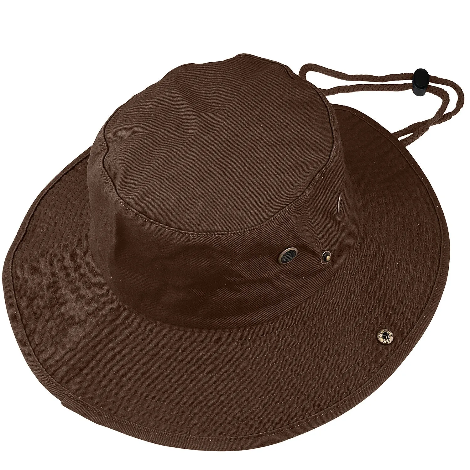 Wide Brim Boonie Hat - Dark Brown