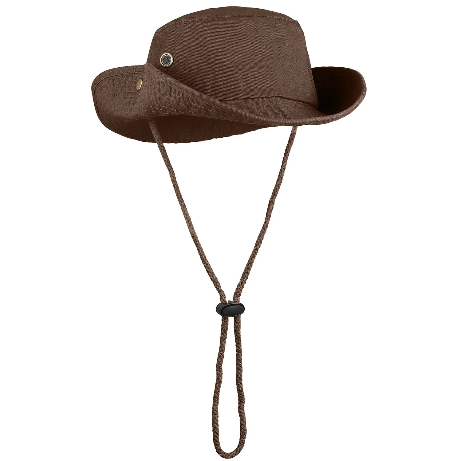 Wide Brim Boonie Hat - Dark Brown