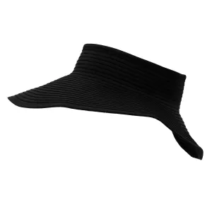 Women's Wide Brim Sun Visor - Black